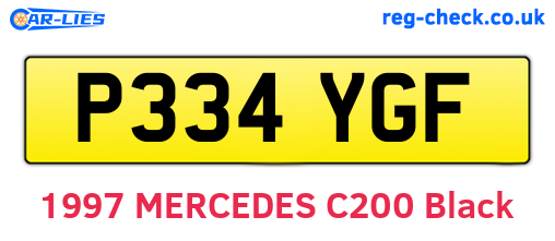 P334YGF are the vehicle registration plates.