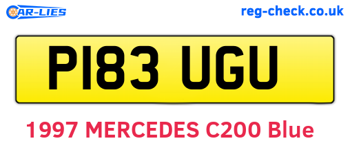 P183UGU are the vehicle registration plates.