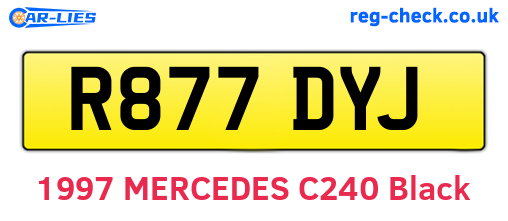 R877DYJ are the vehicle registration plates.