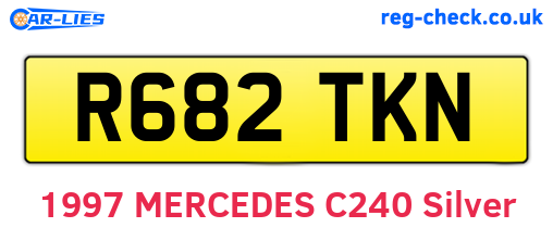 R682TKN are the vehicle registration plates.