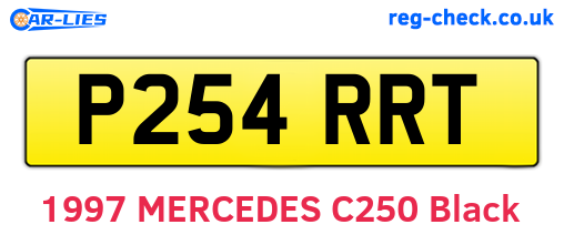 P254RRT are the vehicle registration plates.