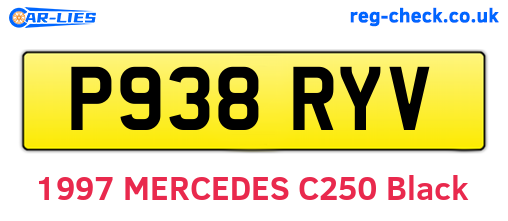 P938RYV are the vehicle registration plates.