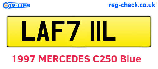 LAF711L are the vehicle registration plates.