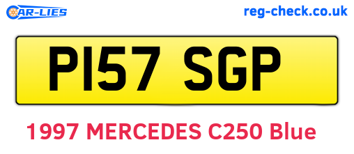 P157SGP are the vehicle registration plates.