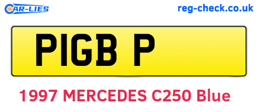 P1GBP are the vehicle registration plates.