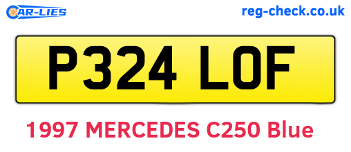 P324LOF are the vehicle registration plates.
