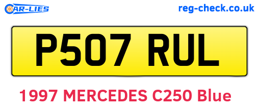 P507RUL are the vehicle registration plates.