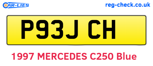P93JCH are the vehicle registration plates.