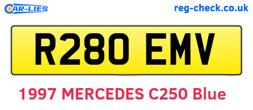 R280EMV are the vehicle registration plates.