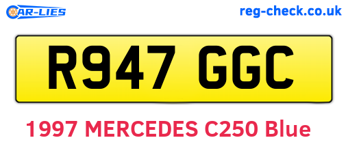 R947GGC are the vehicle registration plates.