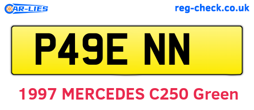 P49ENN are the vehicle registration plates.