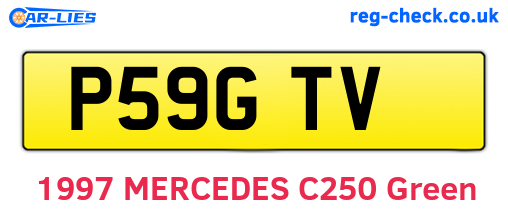 P59GTV are the vehicle registration plates.