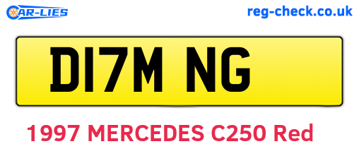 D17MNG are the vehicle registration plates.