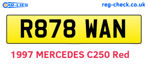 R878WAN are the vehicle registration plates.