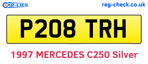 P208TRH are the vehicle registration plates.