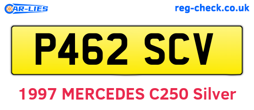 P462SCV are the vehicle registration plates.