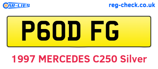 P60DFG are the vehicle registration plates.