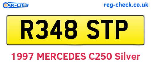 R348STP are the vehicle registration plates.