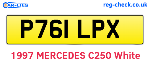 P761LPX are the vehicle registration plates.