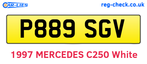 P889SGV are the vehicle registration plates.