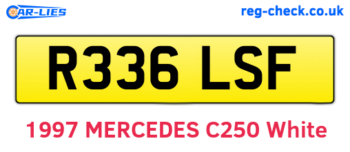 R336LSF are the vehicle registration plates.