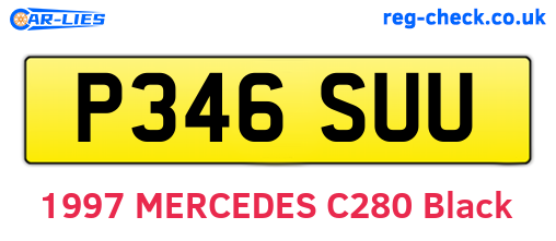 P346SUU are the vehicle registration plates.