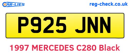 P925JNN are the vehicle registration plates.