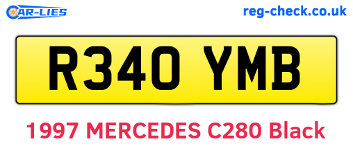 R340YMB are the vehicle registration plates.