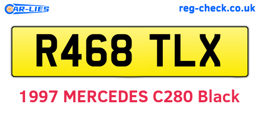 R468TLX are the vehicle registration plates.
