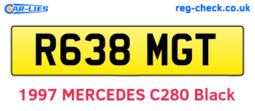 R638MGT are the vehicle registration plates.
