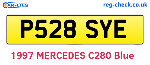 P528SYE are the vehicle registration plates.