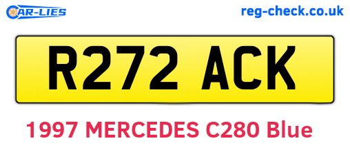 R272ACK are the vehicle registration plates.