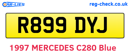 R899DYJ are the vehicle registration plates.