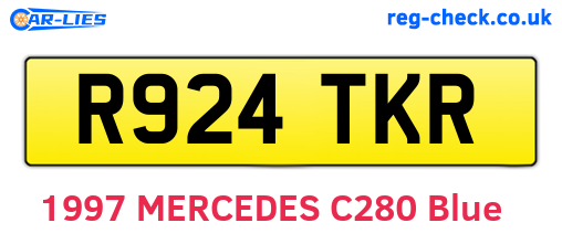 R924TKR are the vehicle registration plates.