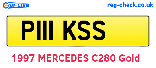 P111KSS are the vehicle registration plates.
