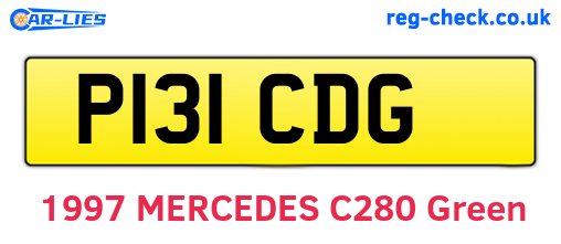 P131CDG are the vehicle registration plates.