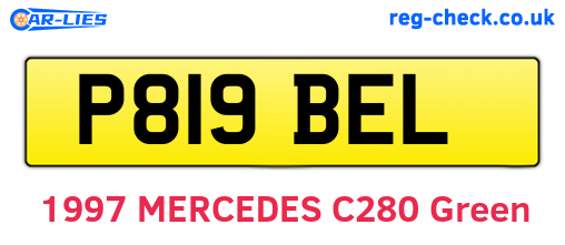 P819BEL are the vehicle registration plates.