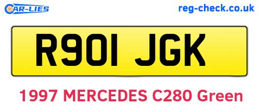 R901JGK are the vehicle registration plates.