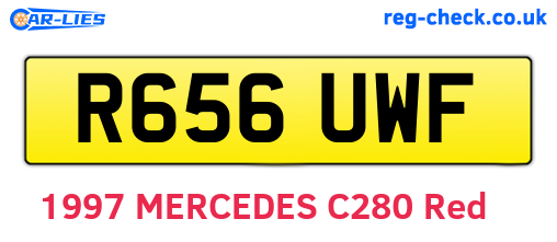 R656UWF are the vehicle registration plates.