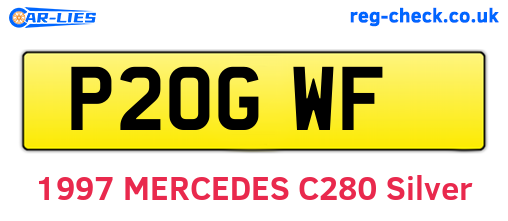 P20GWF are the vehicle registration plates.