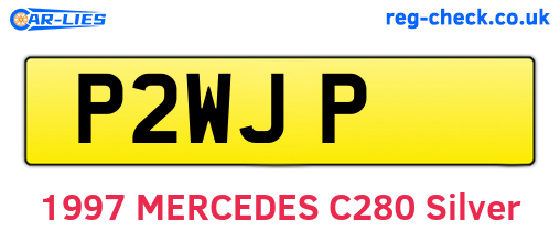 P2WJP are the vehicle registration plates.
