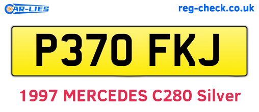P370FKJ are the vehicle registration plates.