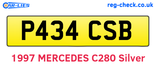 P434CSB are the vehicle registration plates.