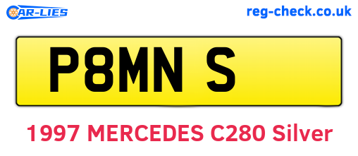 P8MNS are the vehicle registration plates.