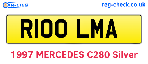 R100LMA are the vehicle registration plates.