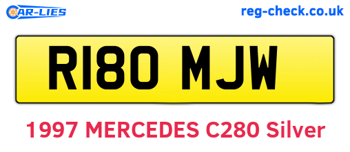 R180MJW are the vehicle registration plates.
