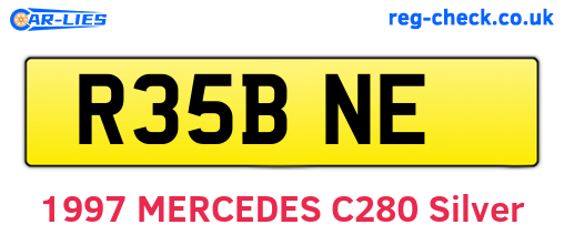 R35BNE are the vehicle registration plates.