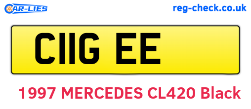C11GEE are the vehicle registration plates.
