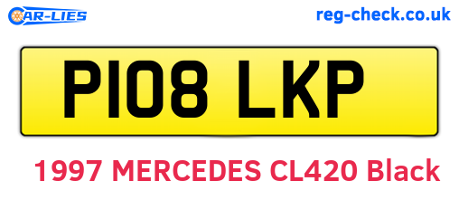P108LKP are the vehicle registration plates.