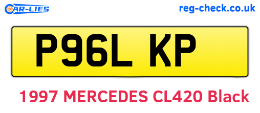 P96LKP are the vehicle registration plates.